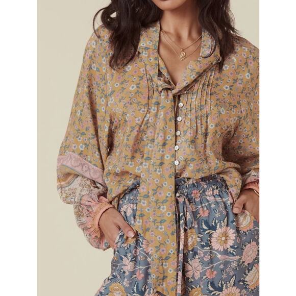 Spell & The Gypsy Collective S Floral Mossy Blouse - Picture 1 of 7